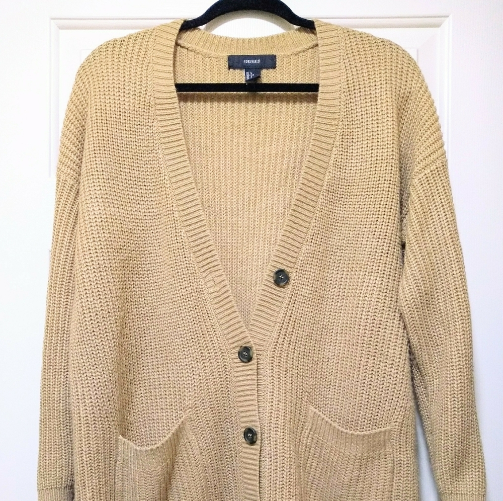 Knit Cardigan with Buttons & Pockets